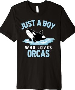 Animal Killer Whale Lover Just A Boy Who Loves Orcas Premium T-Shirt