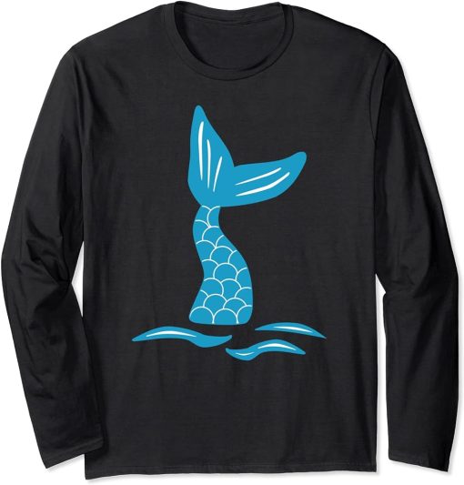 Whale Orca Tail In Waves Design Amazing Orca Long Sleeve T-Shirt