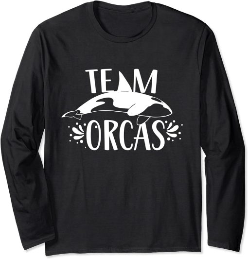 Team Orcas Sea Whale Orca Protect Long Sleeve T-Shirt